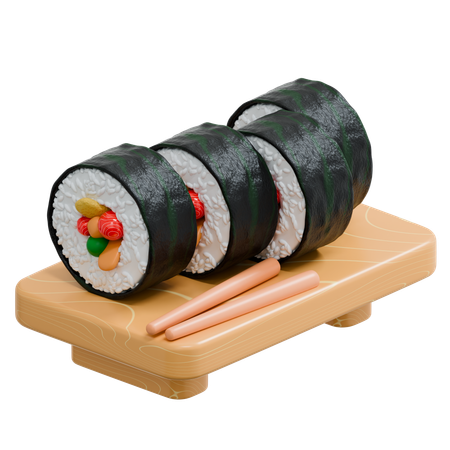 Rollo de sushi  3D Icon