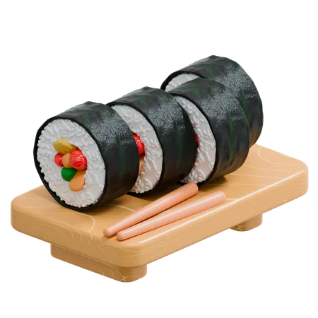 Rollo de sushi  3D Icon