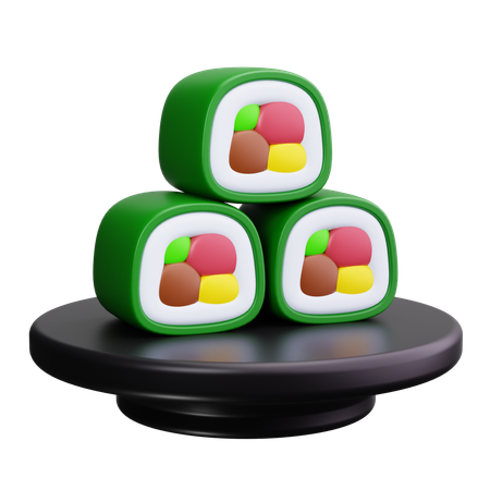 Rollo de sushi  3D Icon