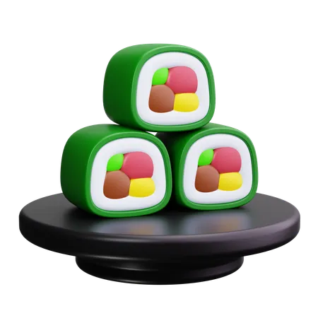 Rollo de sushi  3D Icon