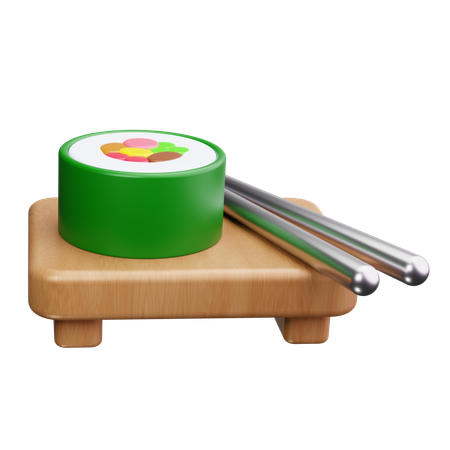 Rollo de sushi  3D Icon