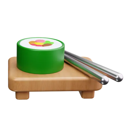 Rollo de sushi  3D Icon