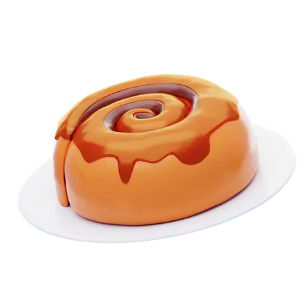 Rolo de canela  3D Icon