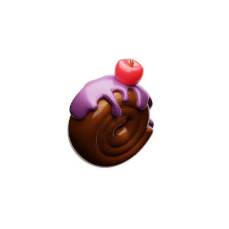 Rolo de chocolate  3D Icon