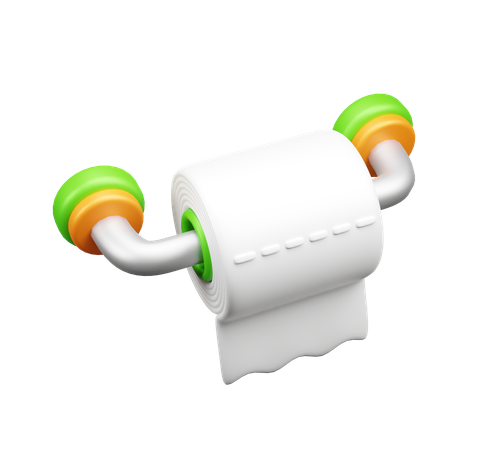 Rolo de papel higiênico  3D Icon