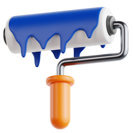 Rolo de pintura  3D Icon