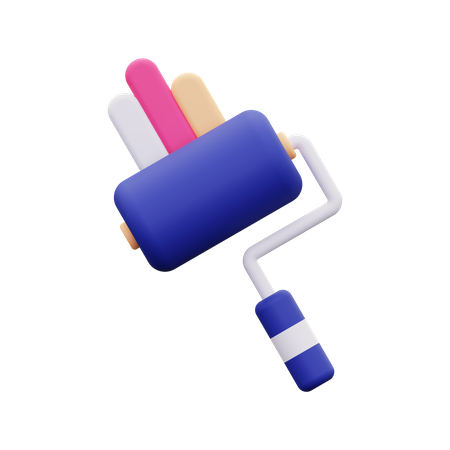 Rolo de pintura  3D Icon