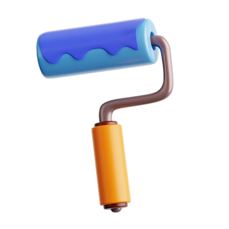 Rolo de pintura  3D Icon