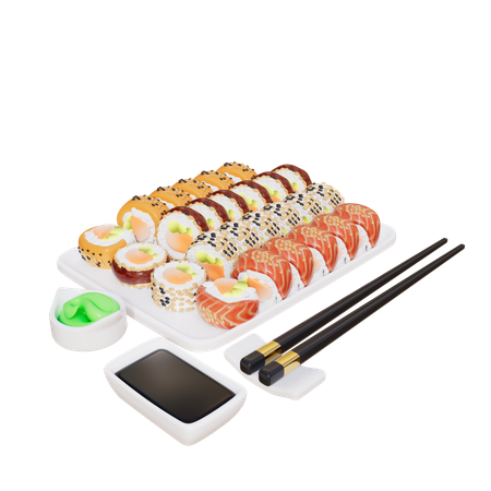 Rolo de sushi  3D Icon