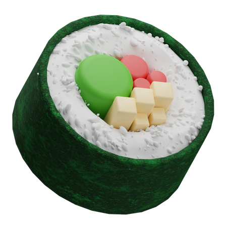 Rolo de sushi  3D Icon