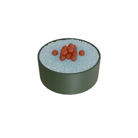 Ilustracao De Rolo De Sushi De Ovas 3D Icon
