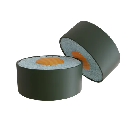 Ilustracao De Rolos De Sushi 3D Icon