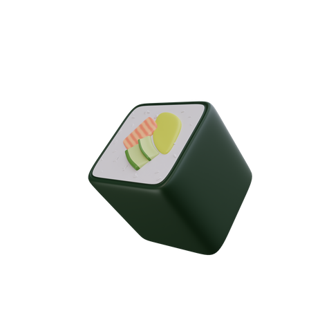 Rolo de sushi  3D Icon