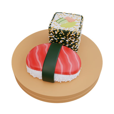 Rolo de sushi  3D Icon