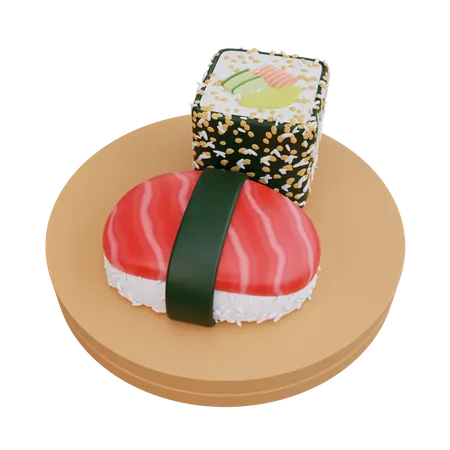 Rolo de sushi  3D Icon