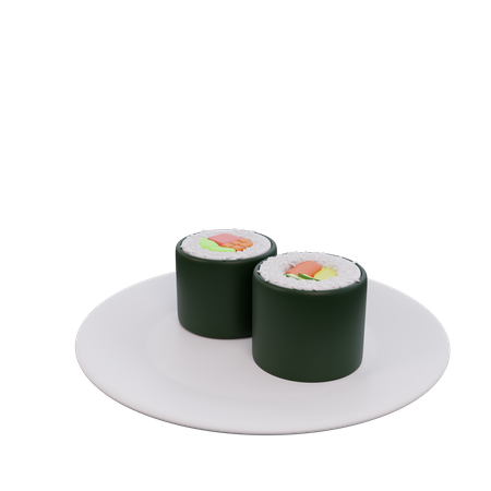 Rolo de sushi  3D Icon