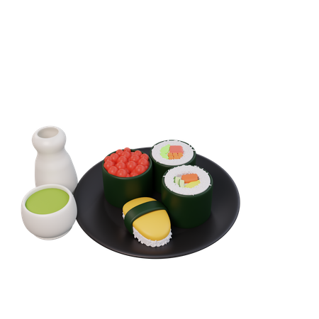 Rolo de sushi  3D Icon