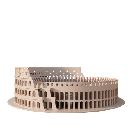 Roman Colosseum In Rome  3D Icon