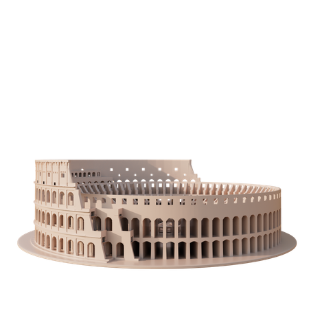 Roman Colosseum In Rome  3D Icon