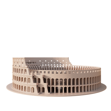 Roman Colosseum In Rome  3D Icon