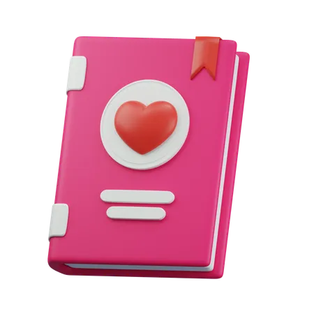 Romance Book  3D Icon