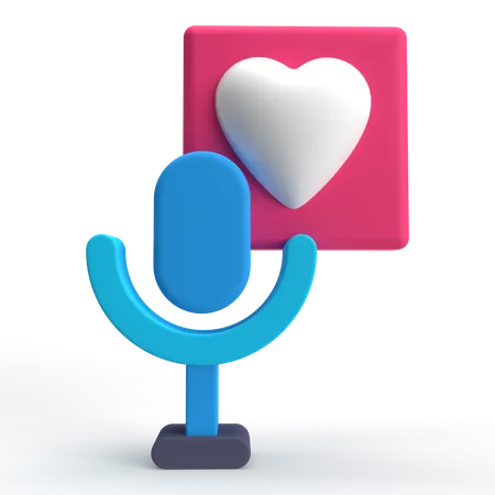 Romance Podcast  3D Icon