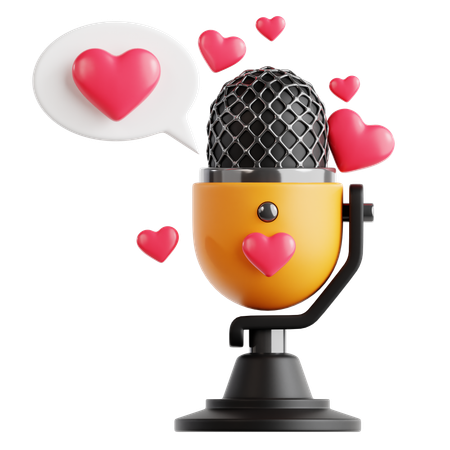 Podcast romantique  3D Icon