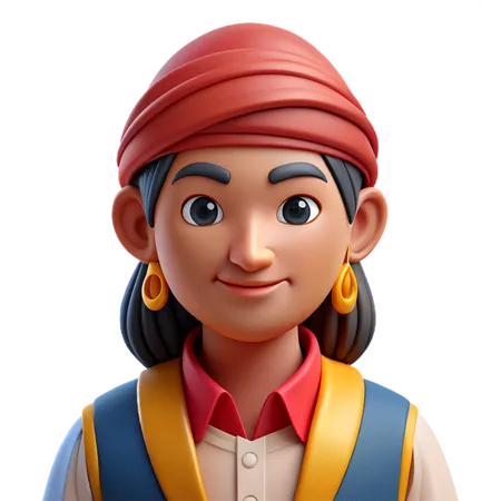 Romani Gypsy Man Avatar  3D Icon