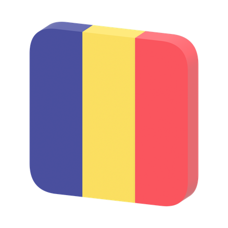 Romania Flag  3D Icon