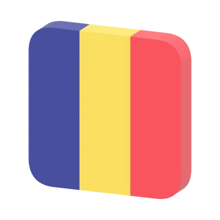 Romania Flag  3D Icon