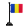 romania flag 3d logo