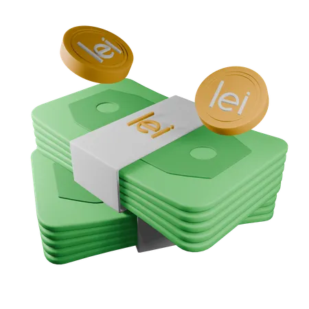 Romanian leu  3D Icon