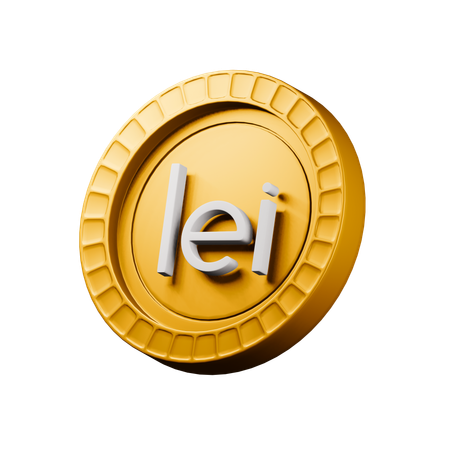 Romanian leu  3D Icon