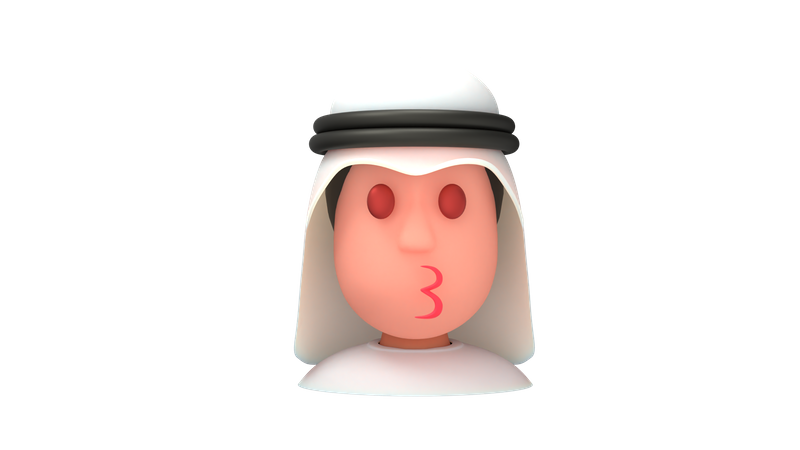 Romantic Arab Man  3D Icon