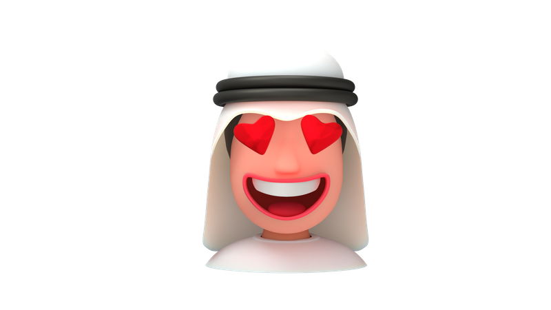 Romantic Arab Man  3D Icon