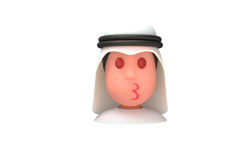 Romantic Arab Man 3D Illustration