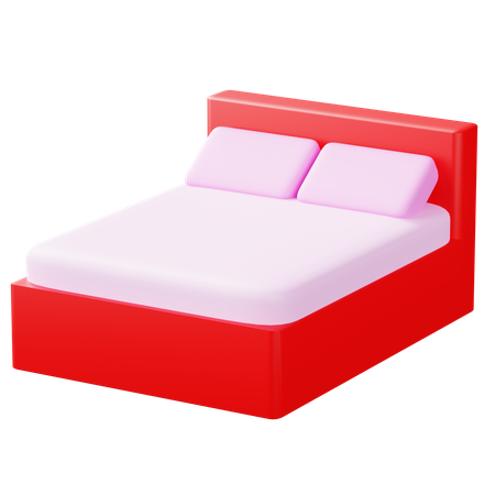 Romantic Bed  3D Icon