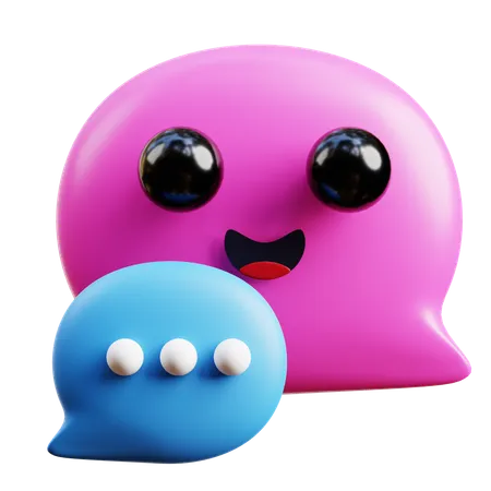 Romantic Bubble Chat  3D Icon