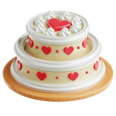 Romantic Cake  3D Icon