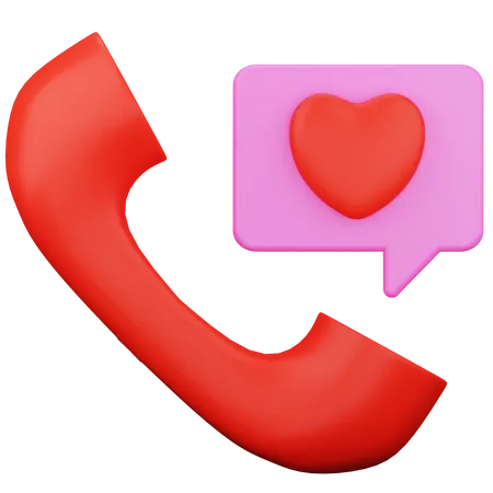 Romantic Call 3D Icon