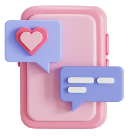 Romantic Chatting 3D Icon