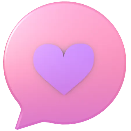 Romantic Chat  3D Illustration