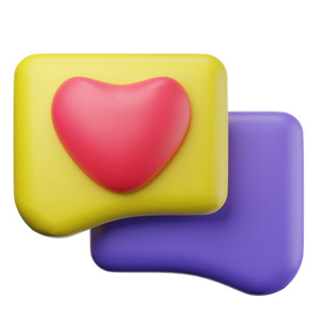 Romantic Chat  3D Icon