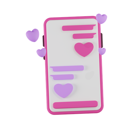 Romantic Chat  3D Icon