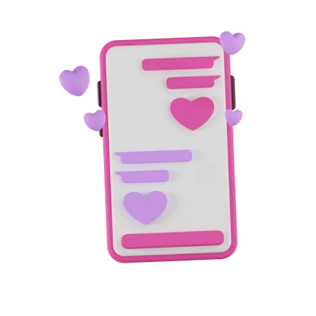 Romantic Chat  3D Icon