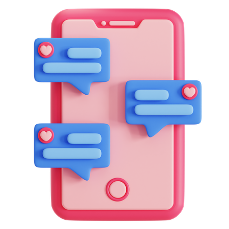 Romantic Chat  3D Icon