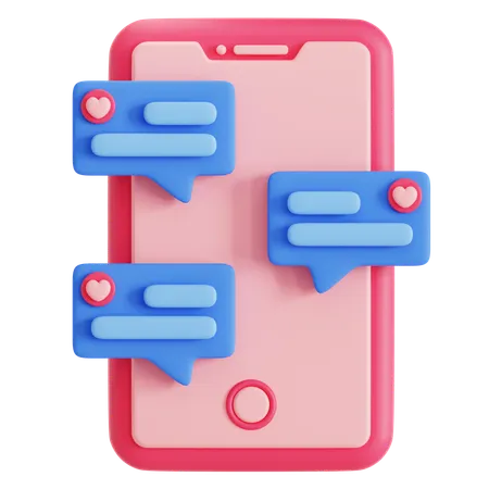 Romantic Chat  3D Icon