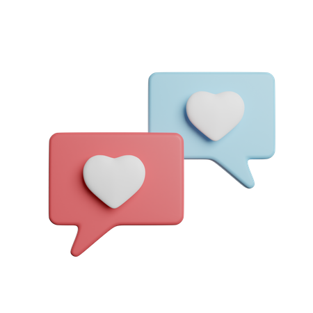 Romantic Chat  3D Icon