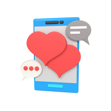 Romantic Chat  3D Icon