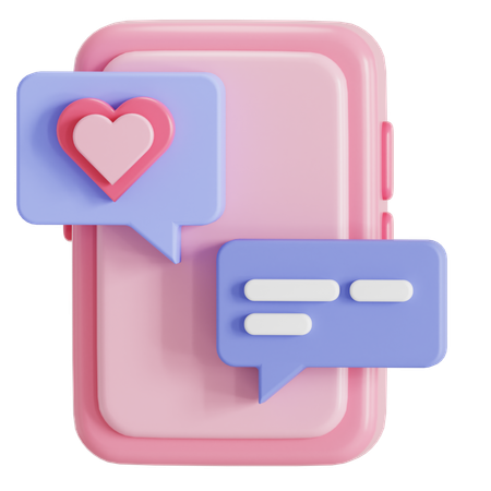 Romantic Chat  3D Icon